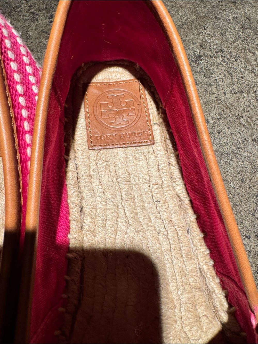 Tory Burch Vibrant Fuschia Espadrilles 10 NEW Summer Resort Cruise - Picture 4 of 7